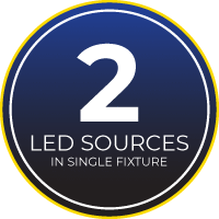 2 LED Sources In Single Fixture Icon