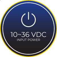 10~36 VDC Input Power Icon