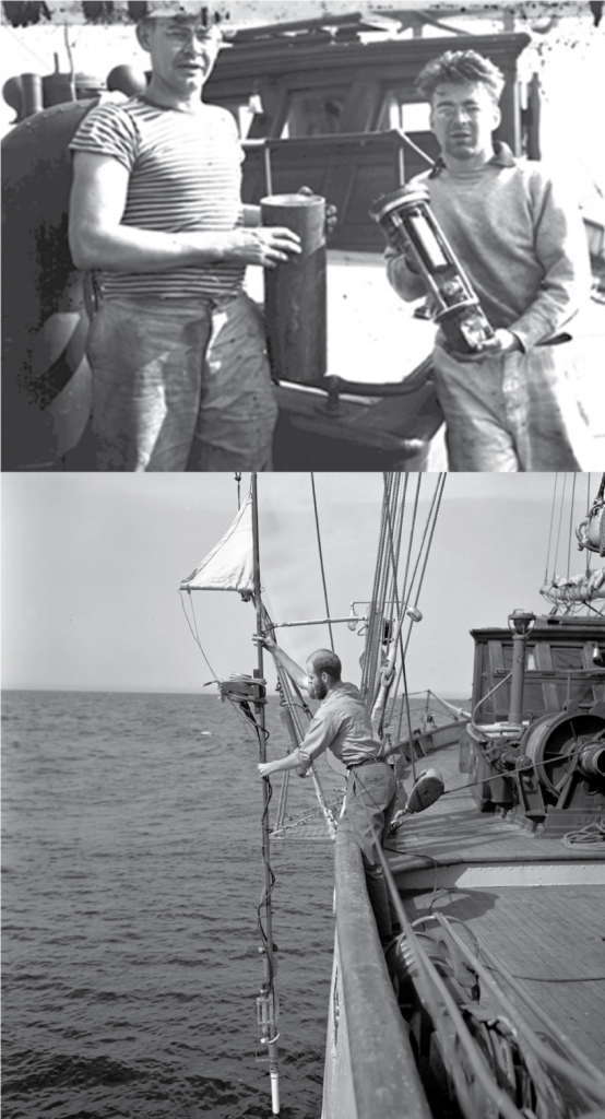 | DeepSea Image of deep-sea camera being deployed from the RV Vema in the late 1950s.