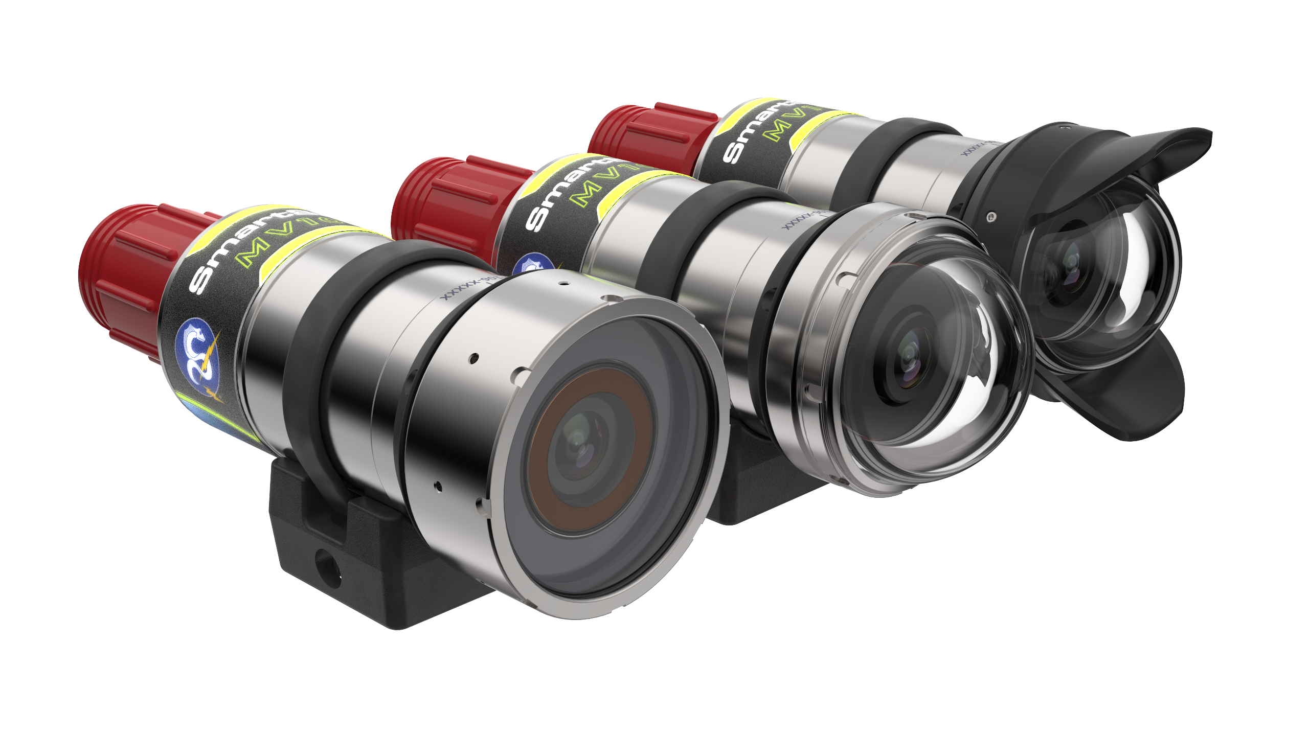 SmartSight MV100 An image showing three subsea cameras